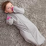 Woombie Soothie Misty Gray Sack with Green Built In Nature Soothe Pacifiers, 3-6 Months by Woombie