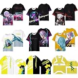 BOIE サイバーパンク エッジランナーズ Tシャツ 半袖 インナーシャツ Lucy ルーシー レベッカ デイヴィッド サイバーパンク 2077 夏服 日常服 記念シャツ コスプレ衣装 通勤 通学 男女兼用 誕生日 プレゼント (5,L)
