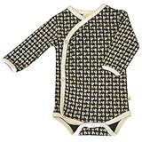 オリガニーunisex-baby新生児有機長袖Kimonoボディースーツ カラー: ブルー