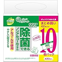 【6Pセット】エリエール ウエットティシュ つめかえ用 336枚(42枚×8P) Amazon | エリエール 除菌できるアルコールタオル ボックス