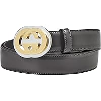 GUCCI(グッチ) ベルト 85・34 - 411924 ダークブラウン×アイボリー×シルバー インターロッキングG/GGプラス・GGスプリーム 楽天市場】グッチ GUCCI ベルト メンズ GGスプリームキャンバス