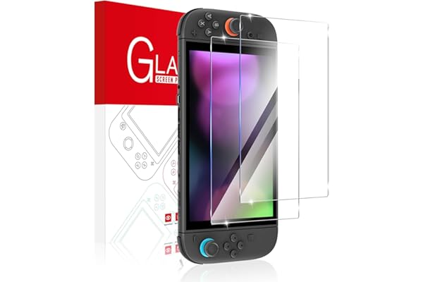 [Switch 2 モデル対応] Oldstar Switch 2 用 ガラスフィルム 2枚入り 画面 保護フィルム 2025強化ガラス 高硬度9H 日本硝子素材 指紋防止 耐衝撃 飛散防止 2.5Dラウンドエッジ加工 気泡ゼロ 自動吸着