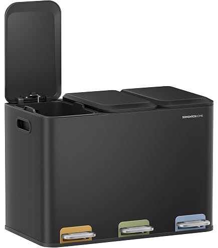 Amazon｜mVm ゴミ箱 45L 分別 横型3分別 3×15L ダストボックス 蓋付き
