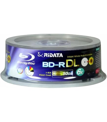 Smartbuy 6X BD-R DL 50GB Dual Layer White Inkjet Hub Printable Video