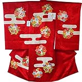 産着 初着 祝い着 女の子 着物/S59赤・古典柄