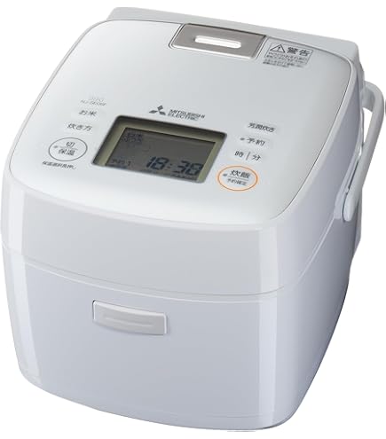 Amazon | 三菱 IHジャー炊飯器（3.5合炊き） 月白MITSUBISHI 備長炭 炭 