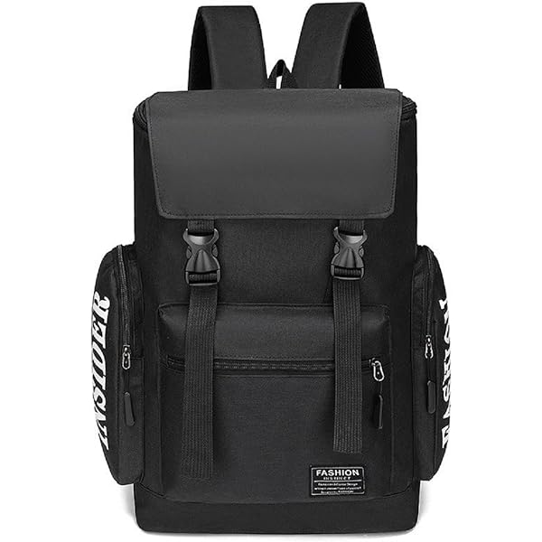 新品　バックパック　黒　リュック　収納　ブラック　通学　通学　新生活　大容量 大容量 ロゴ刺繍 黒リュックサック 【即納】 バッグ リュック