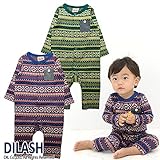 (ディラッシュ)DILASH 春'15 ジャガード織長袖カバーオール 80 グリーン