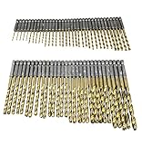 六角軸 ドリル ビット 13種 65本 セット 鉄鋼用 チタン コーティング 穴あけ 加工 作業 工事