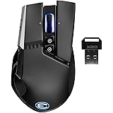 EVGA ゲーミングマウス、ワイヤレス、カスタマイズ可能、16,000 DPI、5 プロファイル、10 ボタン、人間工学設計 903-T1-20BK-KR X20 ブラック