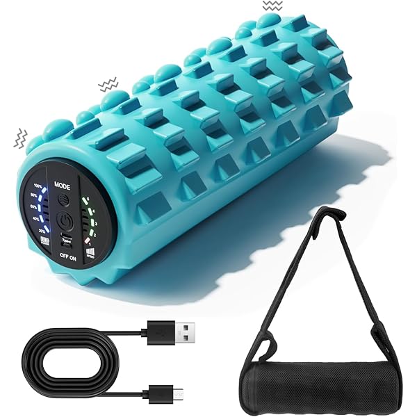 ★新品・未使用★5段阶振动调整 マッサージローラー Amazon | 電動フォームローラー 充電式 5段階調整可能な強度 電動式筋