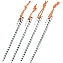 Soomloom チタンペグ 30cm × 24本 スームルームチタン製ペグ Amazon | Soomloom ペグ チタン製 固定ロープ付き テント用