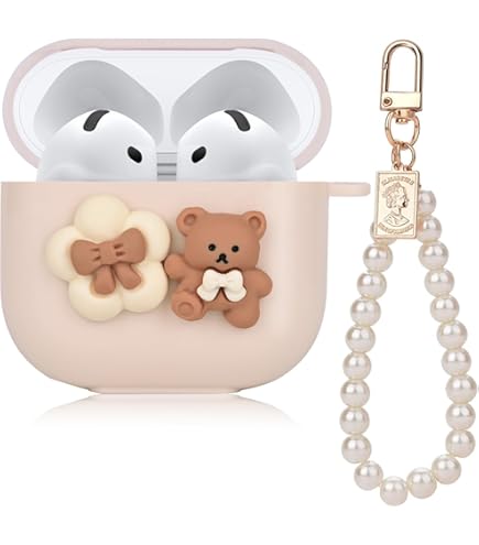 Cute Hellokitty Airpods Case, Adorable Kitty Cat 3D Cartoon Animals Full Protection Shockproof Soft Silicone Charging Case Cover For Girls Women Kids