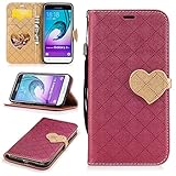 Aireratze(TM) Samsung Galaxy J3 2016 (J310) ケース　PU　手帳型　携帯電話用 [USBケーブルは無料です]　カバー カード収納ポケット付き　マグネット式　ス