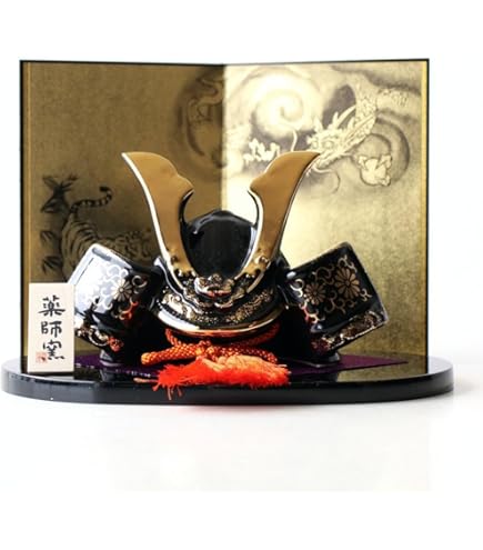 Amazon | 五月人形 人形の久月 家紋付 兜ケース 6号大将ケース ガラス