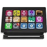 Stream Controller, 15 Macro Keys LCD Studio Controller for Content Creators, Gaming, Office, Compatibility with 4KCU, OBS, Tw