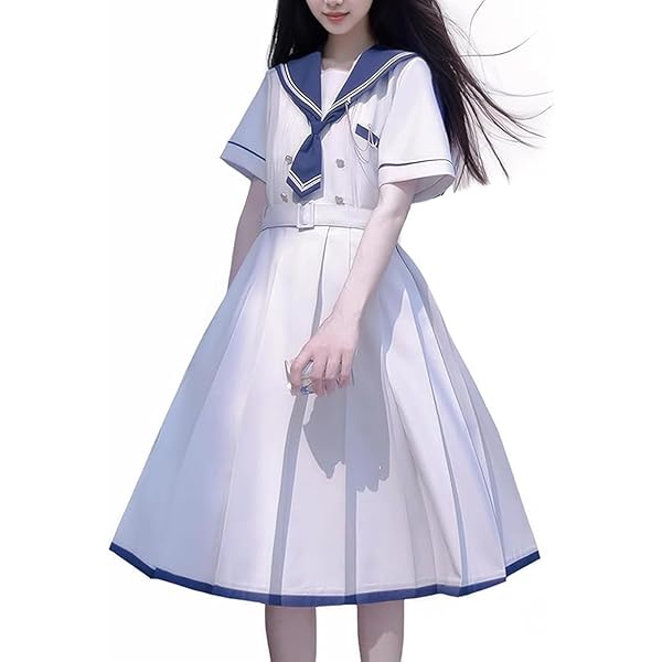 Amazon.co.jp: [fenglin love] セーラー服 ワンピース レディース