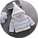 Pojour ベビー服 子供服 女の子 秋冬 防寒 おしゃれフード付きコート かわいいジャケット 厚手 長袖 暖かい ベビールームウェア 普段着 カジュアル 旅行 記念日 プレゼント ブルー