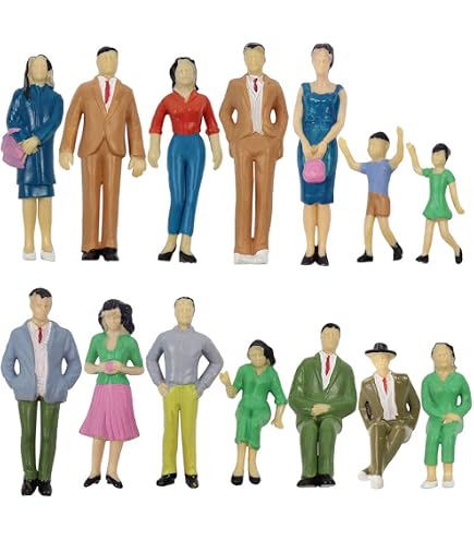 Lot de 60 figurines peintes O Gauge P4310-60-NUS pour modélisme de trains passagers 30 poses différentes pour les scènes miniatures Lot de 60 figurines peintes O Gauge P4310-60-NUS pour modélisme de trains passagers 30 poses différentes pour les scènes miniatures