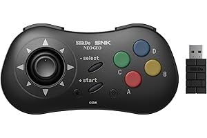 8Bitdo NEOGEO Windows、Android、NEOGEO mini用ワイヤレスコントローラ、クラシッククリック式ジョイスティック付き - SNK公式ライセンス (Black）