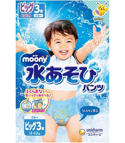 Amazon.co.jp: ユニ・チャーム ムーニー 水あそび パンツ ブルー M 3枚
