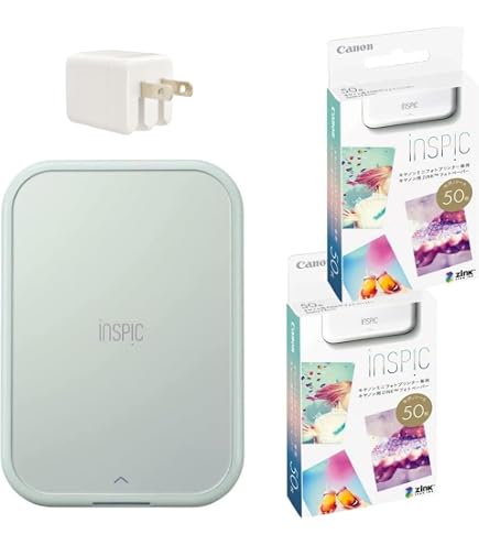 Amazon.co.jp: 【2点セット】Canon スマホ専用ミニフォトプリンター