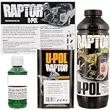 u-pol Raptorエメラルドグリーンウレタンspray-on Truckベッドライナー&テクスチャコーティング、1リットル