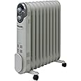 [山善] オイルヒーター(1200/700/500W 3段階切替式)(温度調節機能付)(24時間入切タイマー付) ホワイト DO-TL124(W) [メーカー保証1年]