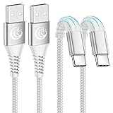 USB Type C ケーブル Aioneus USB A to USB C ケーブル 【1m+1m 2本】 type-c 充電 コード 3A急速充電 QC3.0/2.0対応 ナイロン編み iphone 17、air 、アイフォン 16 Pro、あいふおん 15 Promax、iPad Pro、Samsung Galaxy、Sony、Pixel、Xiaomi、Huawei等Type-c機種対応