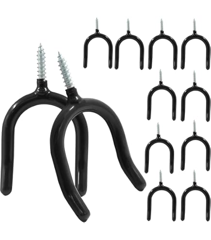 Amazon | ZZLZX ねじ込み式 U字型フック 高耐久 壁取り付け 実用的な