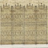 アイアンフェンス Nouveau(ヌーヴォー) ハイタイプ 高さ220cm×幅54cm 4枚セット ブラック SS-DNF220-4P