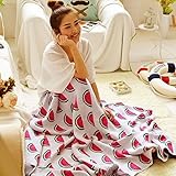Hacookies,Summer Cartoon Red Watermelon Baby Crocheted Knitted Cashmere Fleece Toddlers Swaddling Re