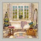 Sunny Day Bath II Charlene Olson Spaバスルーム用装飾フレームプリント壁アート装飾画像 12  x 12  Inch GOG-GOGP15391-W-12x12
