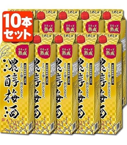 Amazon.co.jp: 〔梅酒〕 濃醇梅酒 1．8Lパック 1本 （1800ml