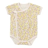 (チャックル) chuckle *スウィートガール*小花柄半袖前開きロンパース イエロー 70cm P6710-70-41