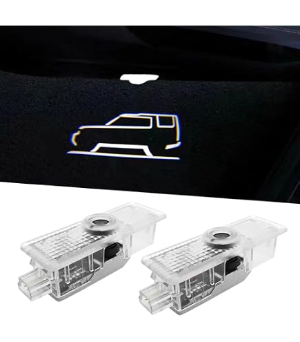 2 Pcs Never Fade Door Light Logo, Projection Ghost Shadow Welcome Puddle Light Compatible with Range Rover 2010-2022 Accessories (Black & White 2 Pcs Never Fade Door Light Logo, Projection Ghost Shadow Welcome Puddle Light Compatible with Range Rover 2010-2022 Accessories (Black & White