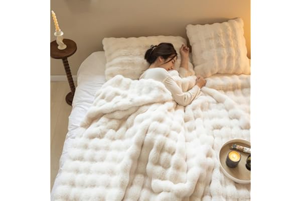 VERILADY 毛布 ふわとろ毛布 ふわもこ毛布 ブランケット 柔らかく肌触 ふわふわ モコモコ 冷え対策 洗える おしゃれ 静電気防止 暖かい 厚手 冬用(130x160,ホワイト)