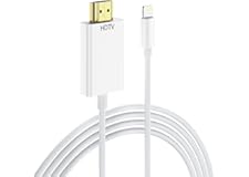 iphone hdmi変換ケーブル 【MFi認証品】 1.5M ライトニング hdmi 変換ケーブル HDMI変換アダプタ TV大画面 設定不要 1080P遅延なし 携帯の画面をテレビに映す 大画面 1080P ライトニング ゲーム遅延なし日本語説明
