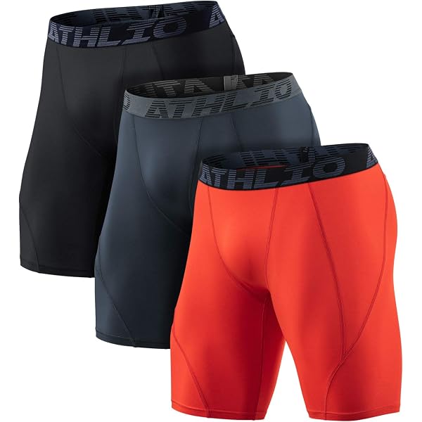 TSLA Men's Athletic Compression Shorts 