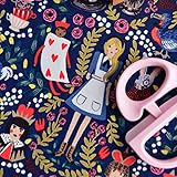 幅140cmx長さ95cmプレミアムアリスブロンズプリントコットン生地