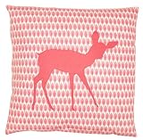TAFTAN KSM-701 Decorative Cushion with Pink Deer Motif 50 x 50 cm by Taftan
