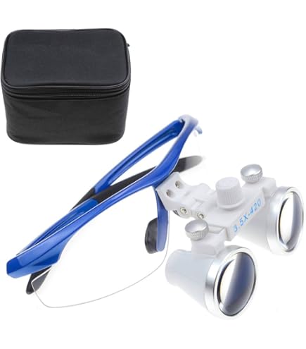 Amazon.co.jp: 拡大鏡 双眼ルーペ メガネ式拡大鏡 3.5倍拡大鏡 420mm