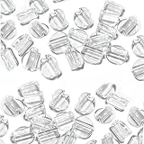 aninako パーツ ヘアゴム ハンドメイド用 100個セット 透明 プラスチック製 DIY用 ハンドメイド材料 ヘアアクセサリー作成 クリップ台紙 留め金具 子供用ヘアゴム ピアス/イヤリング制作 手作りアクセサリー材料 多用途パーツ