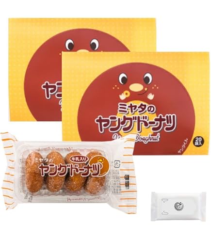 Amazon.co.jp: 宮田製菓 ミヤタのヤングドーナツ 4個×40袋 : 食品