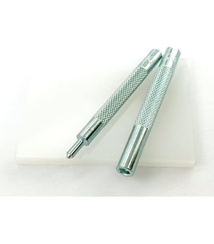 Amazon.co.jp: バネホック用打ち棒 2本入り(凸凹セット) 丈74mm 手打