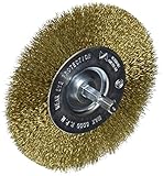Vermont American 16794 4-Inch Fine Brass Wire Wheel Brush with 1/4-Inch Hex Shank for Drill [並行輸入品]