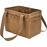 THRLEGBIRDコンテナバッグ 極厚防水帆布 薪バッグ 薪入れ 収納袋 キャンプバッグ 耐荷重30Kg 薪トートバッグ キャンプ用品道具収納 ツールバッグ キャンプ バッグ (Brown L)