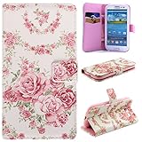 UNEXTATI Galaxy S3 用 ケース PU レザー 手帳型ケース カバー 液晶保護 カード収納 スタンド機能 Samsung Galaxy S3 対応 (ピンク #4)