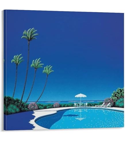 Amazon.co.jp: トライエックス ポスター 永井博/WHITE CAR AND