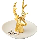 アクセサリートレイ アクセサリーホルダー アクセサリー収納 アクセサリースタンド シュエリーホルダー 小物入れ ジュエリー収納 指輪ホルダー 可愛い おしゃれ インテリア 置物 動物 鹿 ゴールド